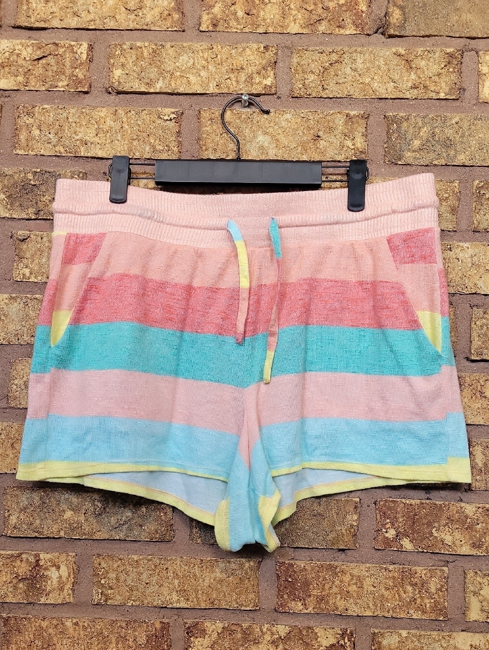 Torrid Sleep Striped Terry Shorts Rainbow Size 0 Loungewear Casual